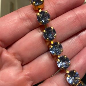 Crystal bracelet&earrings-“gold”with purple tint